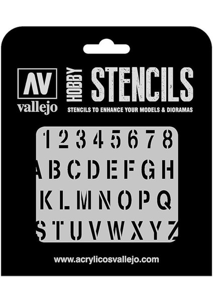 ST-LET002 1/35 Rakam ve Harf Şemalı Esnek Boya Şablonu