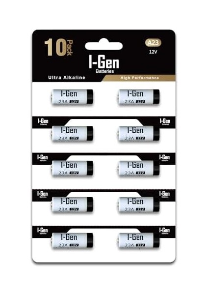 23A Pil 10'lu Paket 12V MN21 Pil (A23 / 23A / V23GA / LRV08 / 8LR932) modelleri