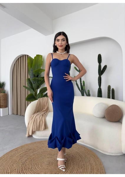 Dominic Eteği Büzgülü Midi Boy Elbise fırsatları