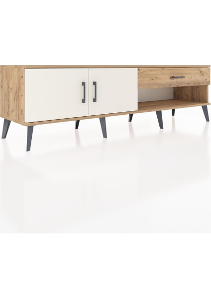 Hyperion Tv Ünitesi Tek Raflı Tek Çekmeceli 2 Kapaklı 176X44X51 Çam-Aytaşı/çam fiyatları