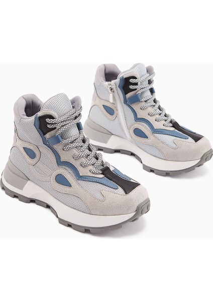 Emma Gri Süet Detaylı Bağcıklı Kadın Spor Bot fiyatları