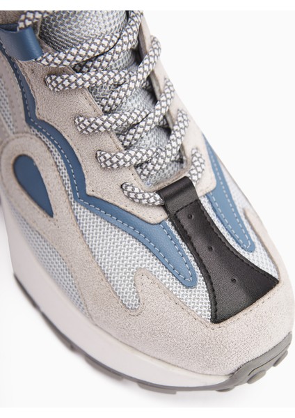 Emma Gri Süet Detaylı Bağcıklı Kadın Spor Bot modelleri