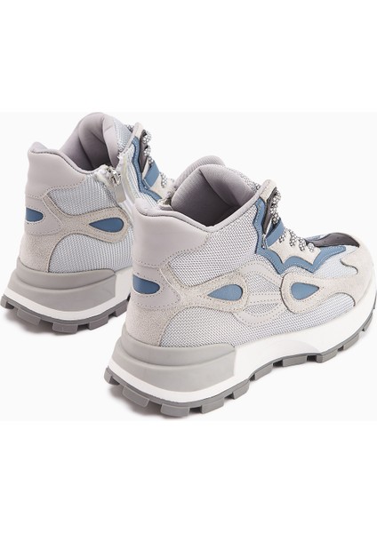 Emma Gri Süet Detaylı Bağcıklı Kadın Spor Bot fırsatları