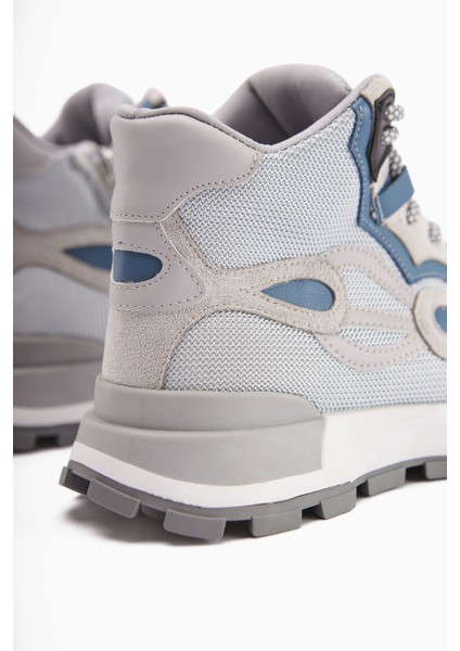 Emma Gri Süet Detaylı Bağcıklı Kadın Spor Bot indirimleri