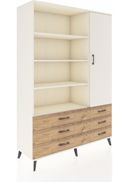 Hyperion Dolap 8 Raflı 6 Çekmeceli Tek Kapaklı 132X44X195 Aytaşı-Aytaşı/çam fiyatları