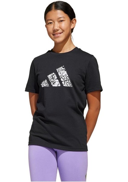 Unisex Çocuk Siyah T-shirt JG ANIMAL LOGO Siyah JI6733