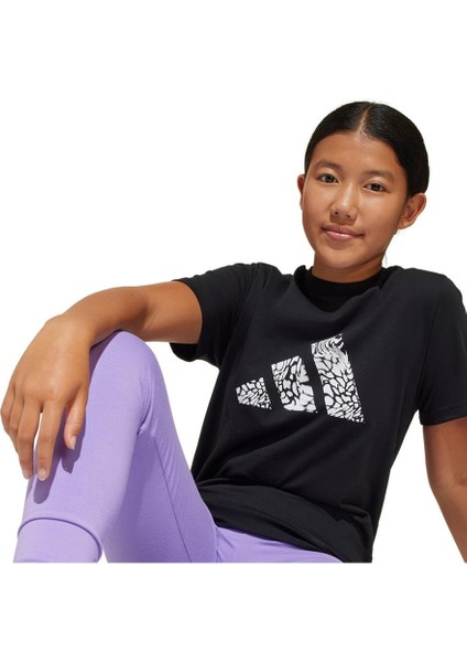 Unisex Çocuk Siyah T-shirt JG ANIMAL LOGO Siyah JI6733