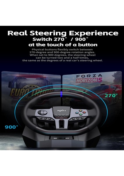 900° Direksiyon Seti – 16 Bit Manyetik Encoder, Hall Sensörlü Lineer Pedal, Çift Motorlu Titreşim, Rgb Işıklı Geri Bildirim, Pc Ps4 Xbox Serisi S|x Uyumlu Gerçek Yarış Deneyimi V9 Gen2 fırsatları