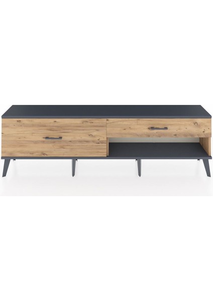 Arges Tv Ünitesi 2 Çekmeceli 176X30X51 Çam-Antrasit/çam