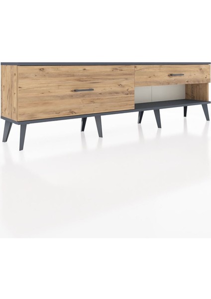 Arges Tv Ünitesi 2 Çekmeceli 176X30X51 Çam-Antrasit/çam fiyatları