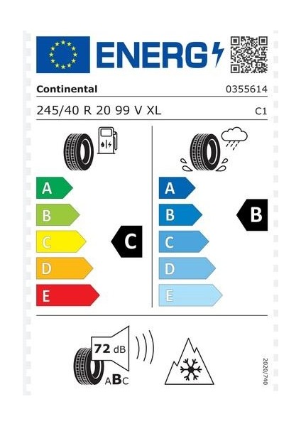 245/40 R20 99V Xl Fr Wintercontact Ts 860 S * Moe Oto Kış Lastiği (Üretim YILI:2025) fiyatları