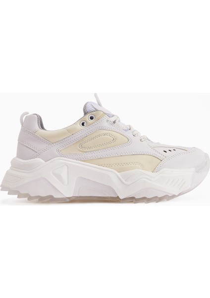 Erla Beyaz Kalın Tabanlı Bağcıklı Kadın Sneakers fiyatları