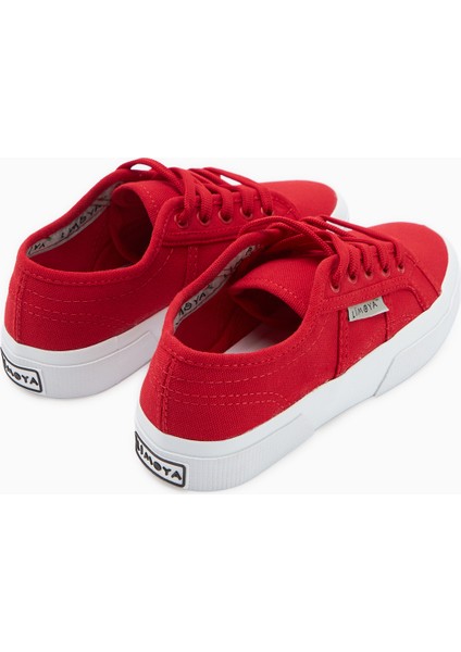 Timon Kırmızı Rahat Taban Keten Sneakers fırsatları
