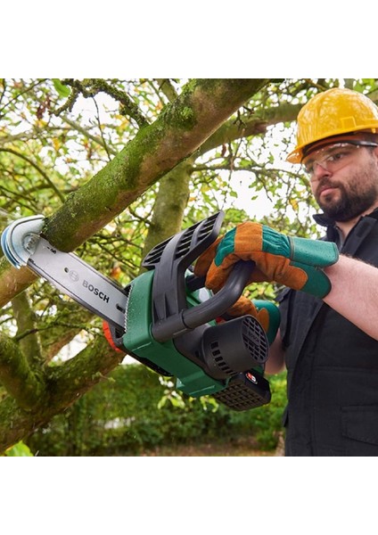 Universalchain 18V Akülü Zincir Ağaç Kesme + Gözlük + Eldiven + Zincir Yağı Seti fiyatları