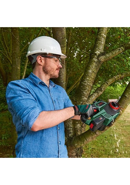 Universalchain 18V Akülü Zincir Ağaç Kesme + Gözlük + Eldiven + Zincir Yağı Seti