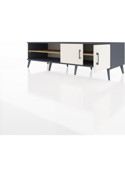 Kronos Tv Ünitesi 2 Raflı 2 Kapaklı 176X59X51 Antrasit-Aytaşı/çam modelleri
