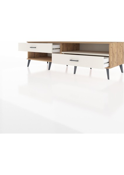 Kronos Tv Ünitesi Tek Raflı 2 Çekmeceli 176X59X51 Çam-Aytaşı/aytaşı modelleri