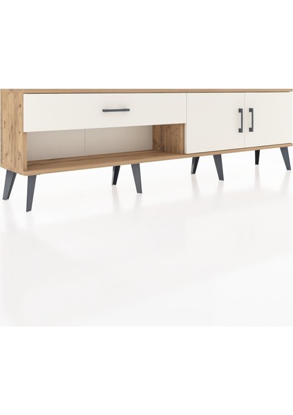 Arges Tv Ünitesi Tek Raflı Tek Çekmeceli 2 Kapaklı 176X30X51 Çam-Aytaşı/aytaşı fiyatları