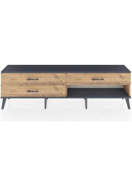 Arges Tv Ünitesi 3 Çekmeceli 176X30X51 Çam-Antrasit/çam