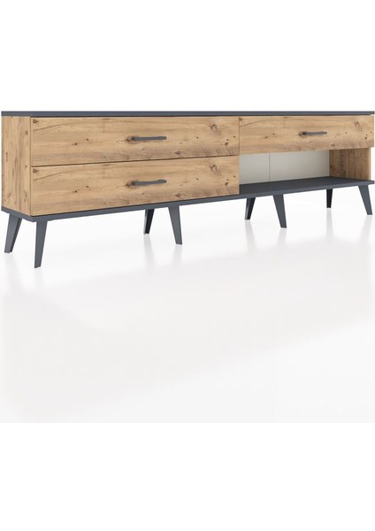 Arges Tv Ünitesi 3 Çekmeceli 176X30X51 Çam-Antrasit/çam fiyatları