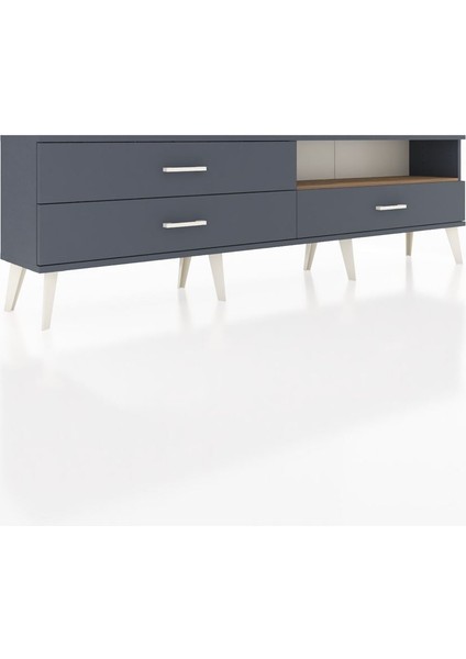 Arges Tv Ünitesi Tek Raflı 3 Çekmeceli 176X30X51 Antrasit-Çam/antrasit fiyatları