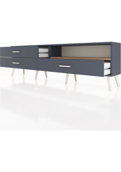 Arges Tv Ünitesi Tek Raflı 3 Çekmeceli 176X30X51 Antrasit-Çam/antrasit fırsatları