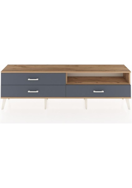 Arges Tv Ünitesi Tek Raflı 3 Çekmeceli 176X30X51 Çam-Çam/antrasit