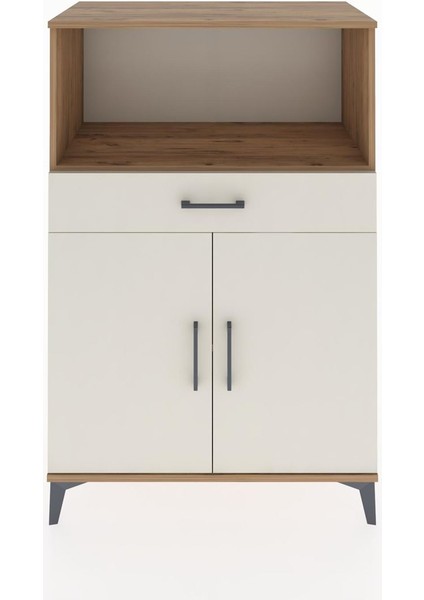 Hyperion Dolap 2 Raflı Tek Çekmeceli 2 Kapaklı 88X44X134 Çam-Aytaşı