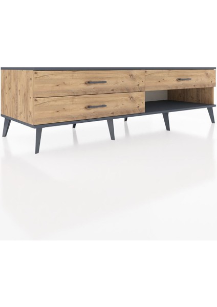 Kronos Tv Ünitesi 3 Çekmeceli 176X59X51 Çam-Antrasit/çam fiyatları