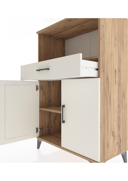 Hyperion Dolap 2 Raflı Tek Çekmeceli 2 Kapaklı 88X44X134 Çam-Aytaşı indirimleri