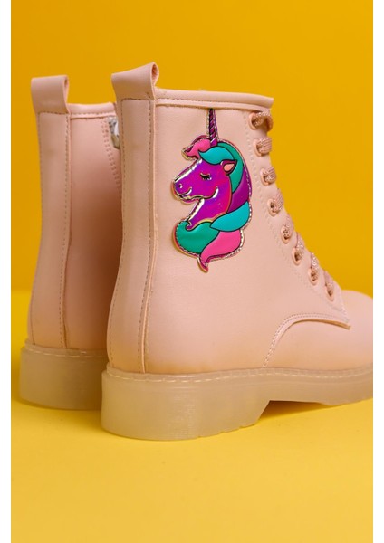 Darine Pudra Unicorn Patchli Bağcıklı Çocuk Bot indirimleri