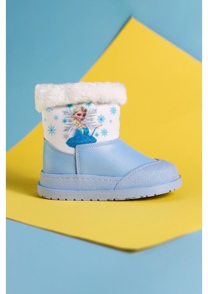 Hannah Mavi Çizgi Karakter Baskılı Içi Kürklü Çocuk Bot