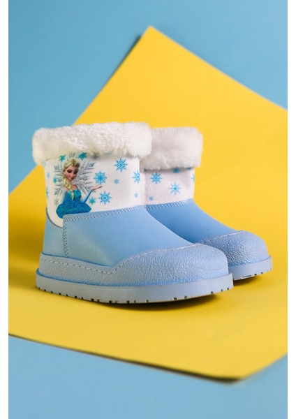 Hannah Mavi Çizgi Karakter Baskılı Içi Kürklü Çocuk Bot fiyatları