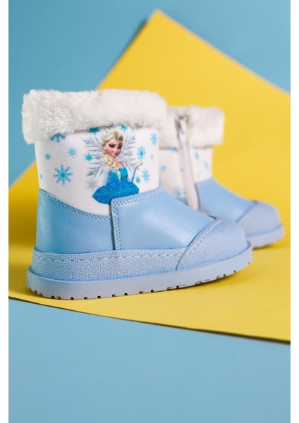 Hannah Mavi Çizgi Karakter Baskılı Içi Kürklü Çocuk Bot indirimleri