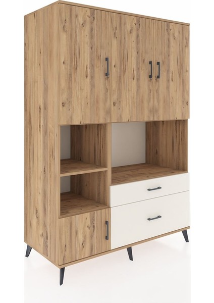 Kronos Dolap 7 Raflı 2 Çekmeceli 5 Kapaklı 132X59X195 Çam-Çam/aytaşı fiyatları