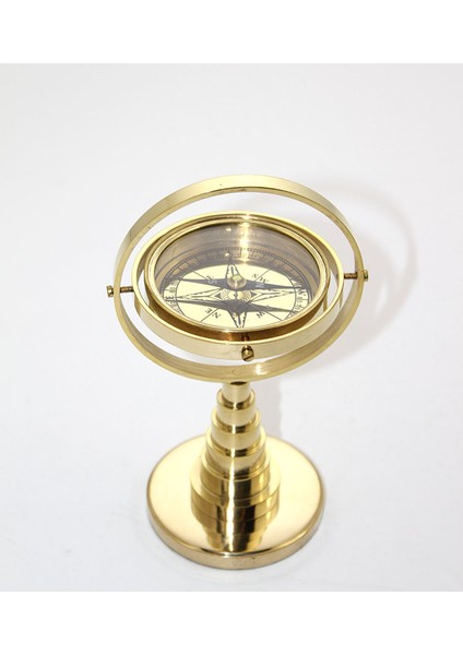 Pirinç Masa Üstü Pusula Model 1