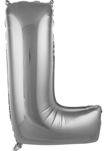 L- Harfi Folyo Balon Gümüş Rengi 76 cm