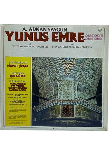 A. Adnan Saygun ‎– Yunus Emre (Çift Plak) Lp Plak (109.5) PLK11449 fiyatları