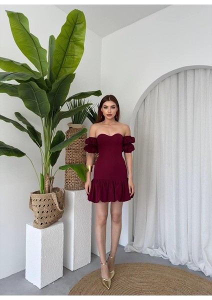 Peyda Straplez Elbise