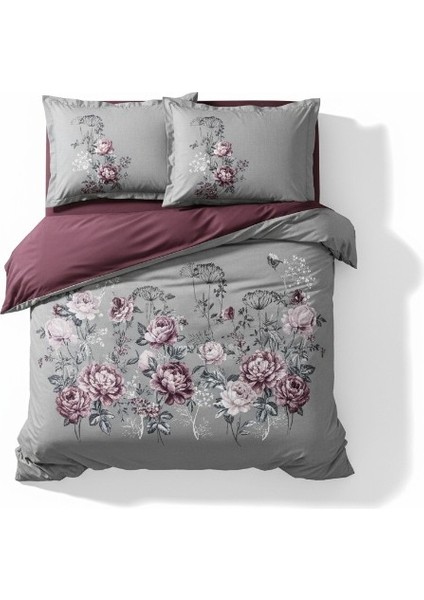 Ranforce Borgonha Çift Kişilik Nevresim Takımı – %100 Pamuk, Nefes Alabilir