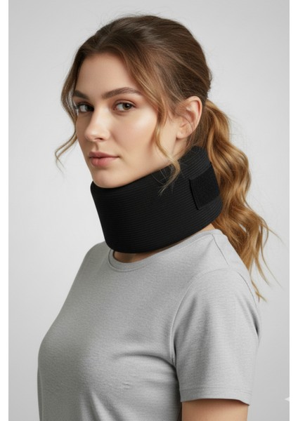 Ayarlanabilir Boyunluk | Süngerli Kumaş | Anatomik Tasarım | Ayarlanabilir Cırtlı | Siyah Boyunluk indirimleri