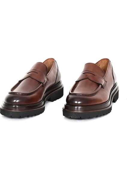 Hakiki Deri Kahverengi Loafer Erkek Ayakkabı Eva Taban - 3280 fiyatları