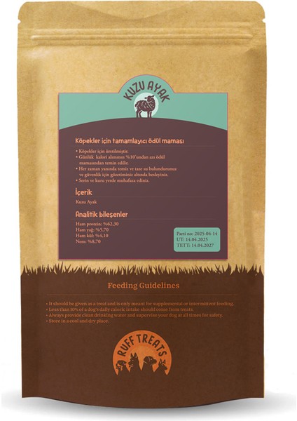 Kurutulmuş Ödül Maması Kuzu Ayak (2 Adet) fiyatları