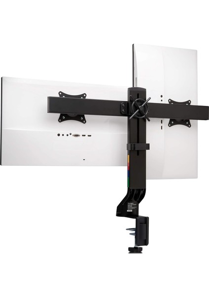 Yer Tasarrufu Sağlayan Monitör Kolu, 27 Inçe Kadar 2 Ekran, Vesa 75/100, Ergonomik Yükseklik Ayarı Için Smartfit Sistemi, Kablo Muhafazalı Esnek Monitör Tutucu, Siyah, K55513WW