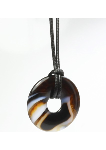 Akik Taşı Deri Ipli Kolye | El Yapımı | Doğal Taş fiyatları