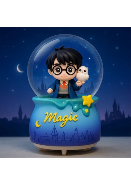 Büyülü Kar Küresi - Sihirli Okul Temalı Büyük Boy Püskürtmeli Müzikli Işıklı Dekoratif Figür fiyatları
