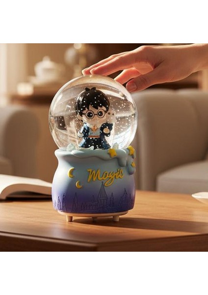 Büyülü Kar Küresi - Sihirli Okul Temalı Büyük Boy Püskürtmeli Müzikli Işıklı Dekoratif Figür modelleri