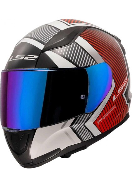 Rapid 2 Extra Full Face Motosiklet Kaskı Şeffaf + Gökkuşağı Vizörlü