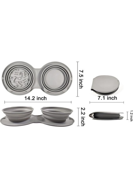 Mikopet Katlanabilir İkili Mama ve Su Kabı indirimleri