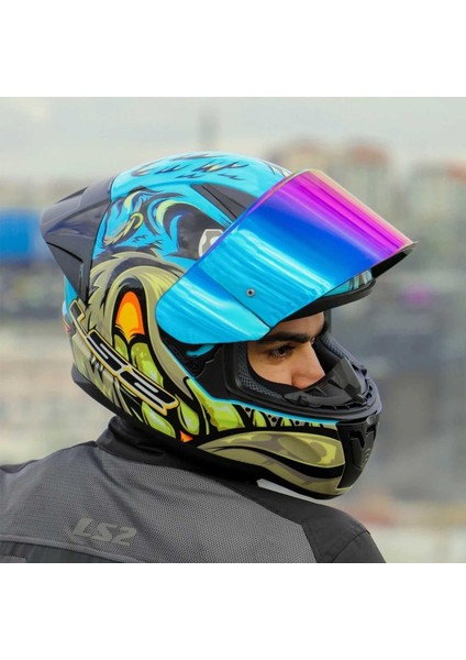 Rapid 2 Neo Full Face Motosiklet Kaskı Şeffaf + Gökkuşağı Vizörlü fiyatları